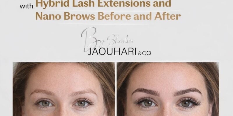 How Lash Extensions Vaughan Clients Achieve Natural Glam with Hybrid Lash Extensions and Nano Brows Before and After
